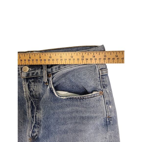 AGOLDE 90s Organic Cotton Distressed Straight Leg High Rise Jeans 27 - Picture 7 of 16